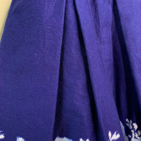 JANIE AND JACK Moonlight Garden Dress Girls 5 5T Navy Blue Cotton Floral Lined - Picture 9 of 12